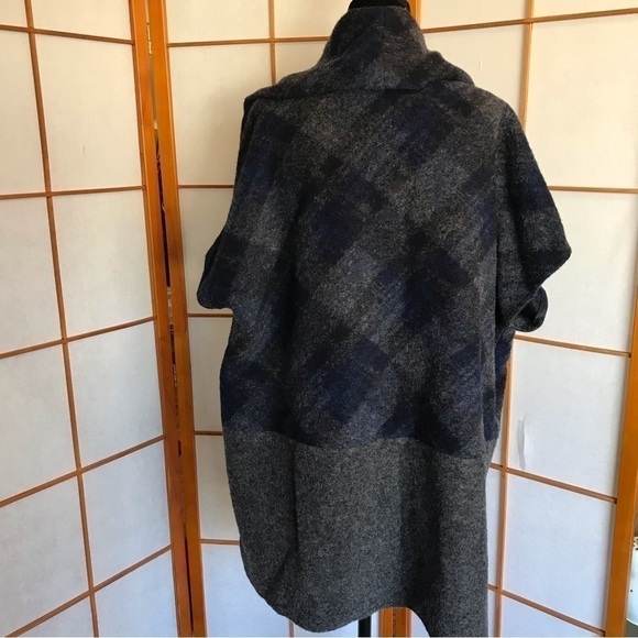𝅺parkhurst wool blend open cardigan. Women’s size large. Blue and grey. - Picture 3 of 9